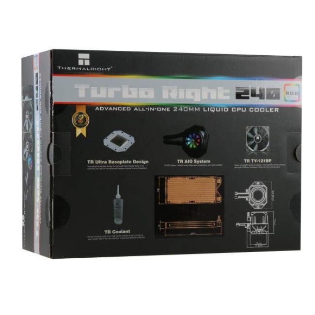 Thermalright Turbo Right 240C Processor All-in-one liquid cooler 12 cm Black
