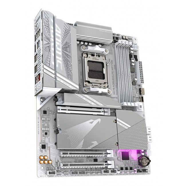 GIGABYTE X870 AORUS ELITE WIFI7 ICE Motherboard - Supports AMD Ryzen 9000 CPUs, 16+2+2 Phases Digital VRM, up to 8200MHz DDR5 (OC), 3xPCIe 5.0 + 1xPCIe 4.0, Wi-Fi 7, 2.5GbE LAN, USB 4