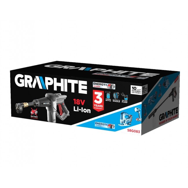 Graphite 58G083 pressure washer Compact Battery 170 l/h Grey