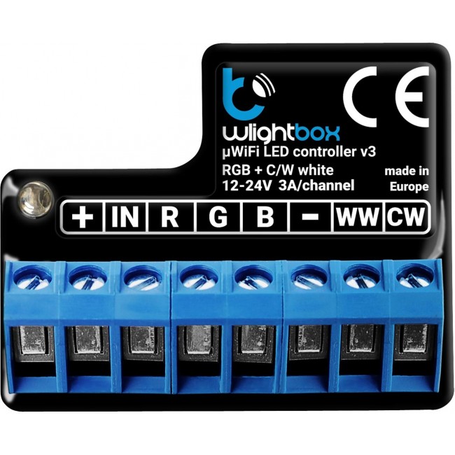 BLEBOX wLightBox v3 WiFi I/O Module 1x Input binary 1x RGBW/CCT LED output BLEBOX wLightBox v3 WiFi I/O Module 1x Input binary 1x RGBW/CCT LED output