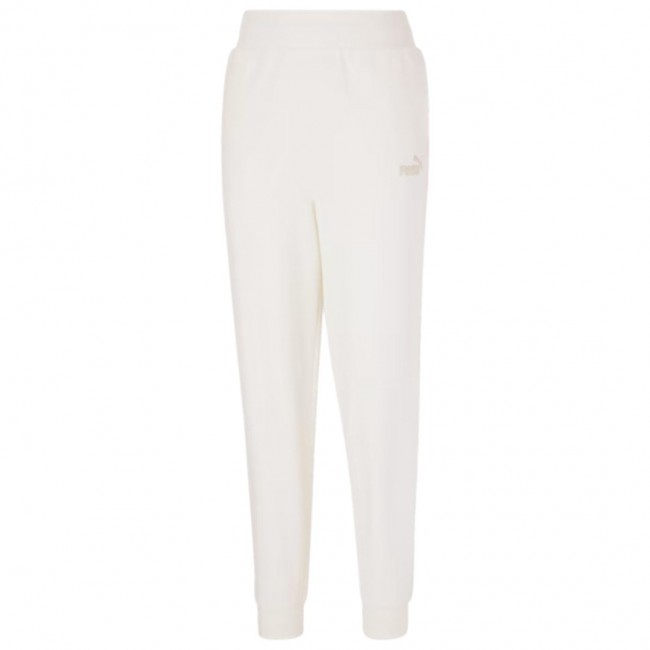 Spodnie damskie Puma ESS+ Embroidery High-Waist Pants FL kremowe 670007 99 L