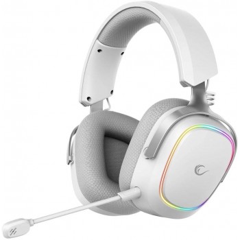 S uchawki Rampage RETSU S uchawki bezprzewodowe nauszne BT 2.4G RGB bia e