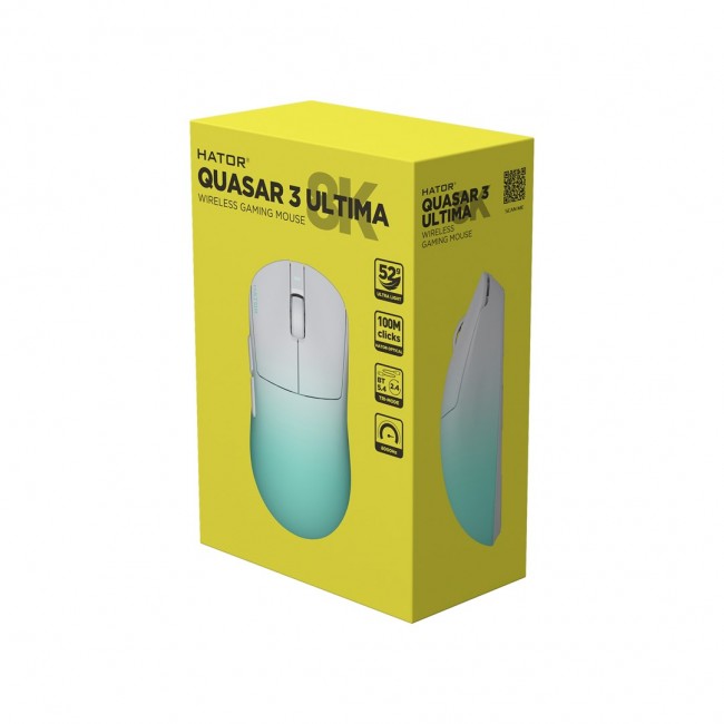 HATOR Quasar 3 Ultima 8K Wireless, White/Mint HATOR Quasar 3 Ultima 8K Wireless, White/Mint