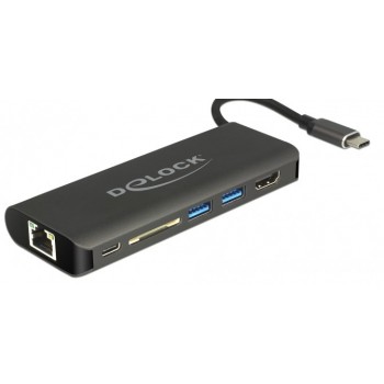DeLOCK 87721 laptop dock/port replicator USB 3.2 Gen 1 (3.1 Gen 1) Type-A Black