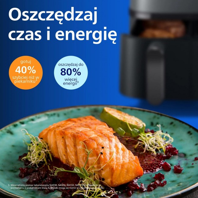Philips 5000 series NA550/00 fryer Double 9 L Stand-alone 2750 W Hot air fryer Black