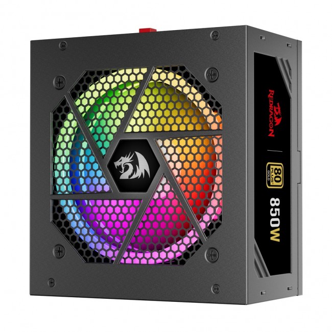 REDRAGON GC-PS007-1-V2 850W 80 Plus Gold LED power supply unit Black REDRAGON GC-PS007-1-V2 850W 80 Plus Gold LED power supply unit Black