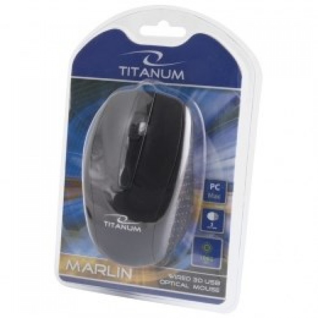 TITANUM TM110K mouse Ambidextrous USB Type-A Optical 1000 DPI