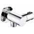 Round angled connector with handset holder