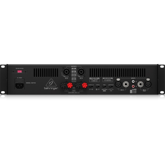 Behringer KM750 audio amplifier 2.1 channels Black Behringer KM750 audio amplifier 2.1 channels Black