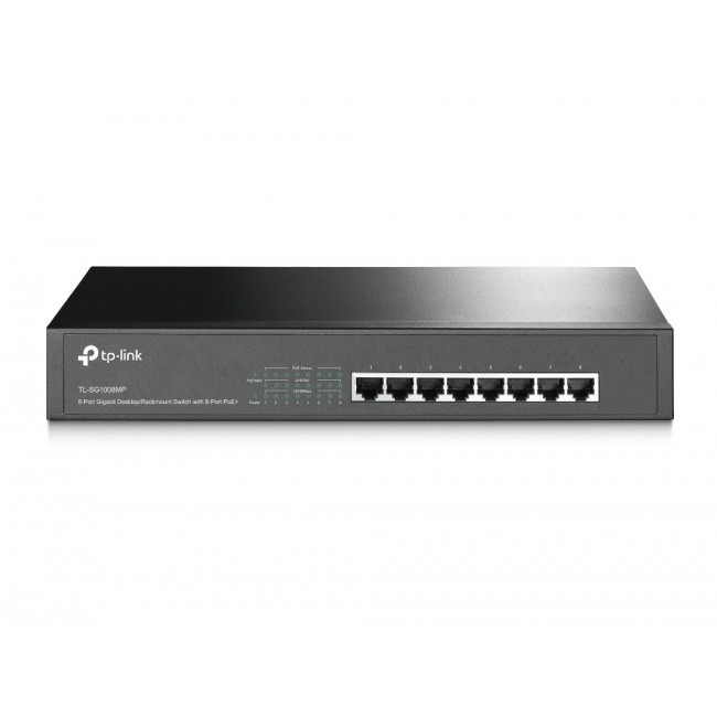 TP-Link TL-SG1008MP Unmanaged Gigabit Ethernet (10/100/1000) Power over Ethernet (PoE) 1U Black