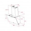 Teka DVN 74030 TTC Wall-mounted White 460 m3/h C