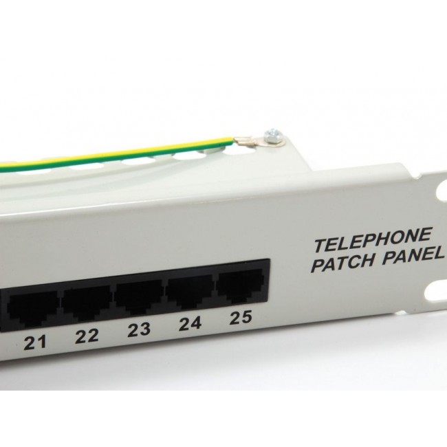 Equip 25-Port Cat.3 RJ45 ISDN Patch Panel, Light Grey Equip 25-Port Cat.3 RJ45 ISDN Patch Panel, Light Grey