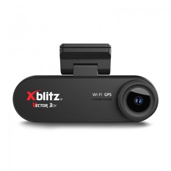 XBLITZ VECTOR 3CH 3-CHANNEL DVR WITH REARVIEW CAMERA, Wi-Fi, AND GPS