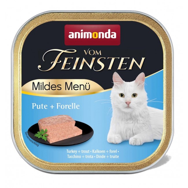 ANIMONDA Vom Feinsten Mildes Menu Turkey and trout - wet cat food - 100g