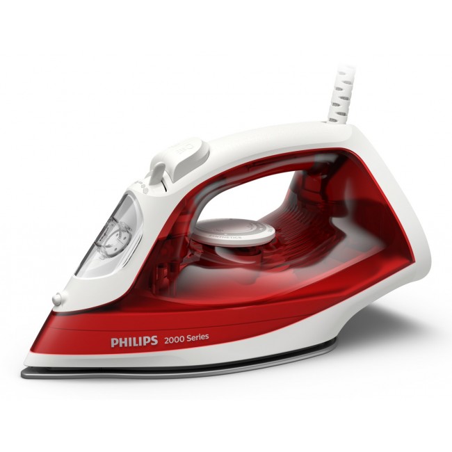 Philips 2000 series DST2010/40 iron Steam iron Non-stick soleplate Red, White