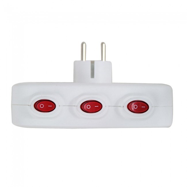 Esperanza ELK307W Electrical Splitter 3 sockets switch White Esperanza ELK307W Electrical Splitter 3 sockets switch White
