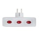 Esperanza ELK307W Electrical Splitter 3 sockets switch White Esperanza ELK307W Electrical Splitter 3 sockets switch White
