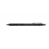 Retractable clip pen holder - black - metal - 0.7mm