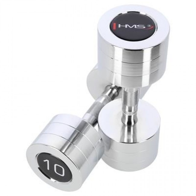 Chrome dumbbells 2x10 kg HMS CHD10 Chrome dumbbells 2x10 kg HMS CHD10