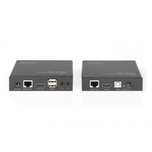 Digitus 4K HDMI HDBaseT 2.0 KVM extender set, 100 m Digitus 4K HDMI HDBaseT 2.0 KVM extender set, 100 m