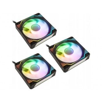 Kolink Umbra X 120mm ARGB High Performance PWM Fan Triple Pack - Black