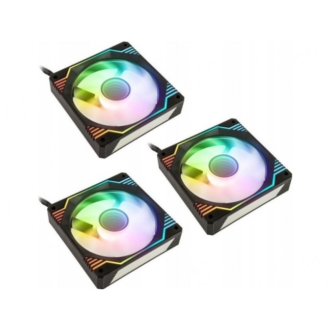 Kolink Umbra X 120mm ARGB High Performance PWM Fan Triple Pack - Black