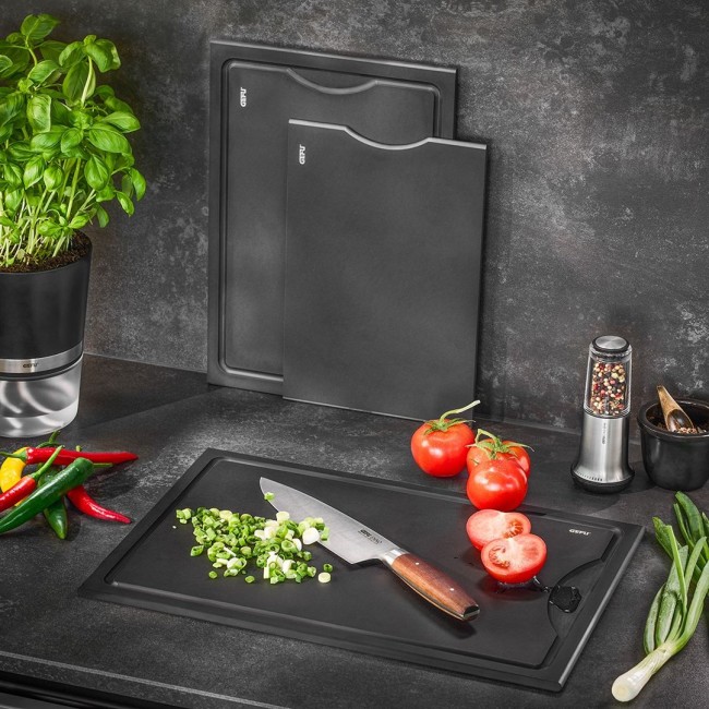 GEFU SLIZE kitchen cutting board Rectangular Wood Grey