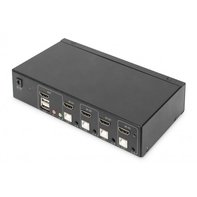 Digitus KVM Switch, 4 Port, Single Display, 4K, HDMI 