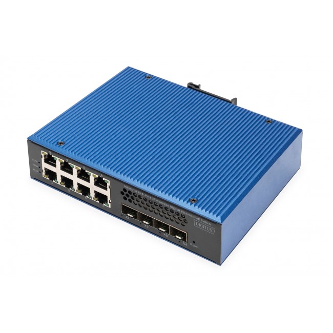 Digitus Industrial 8 + 4 10G uplink port L3 managed Gigabit Ethernet PoE switch Digitus Industrial 8 + 4 10G uplink port L3 managed Gigabit Ethernet PoE switch