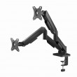 Gembird MA-DA2U-01 Adjustable desk 2-display mounting arm with USB ports, 17 -32 , black