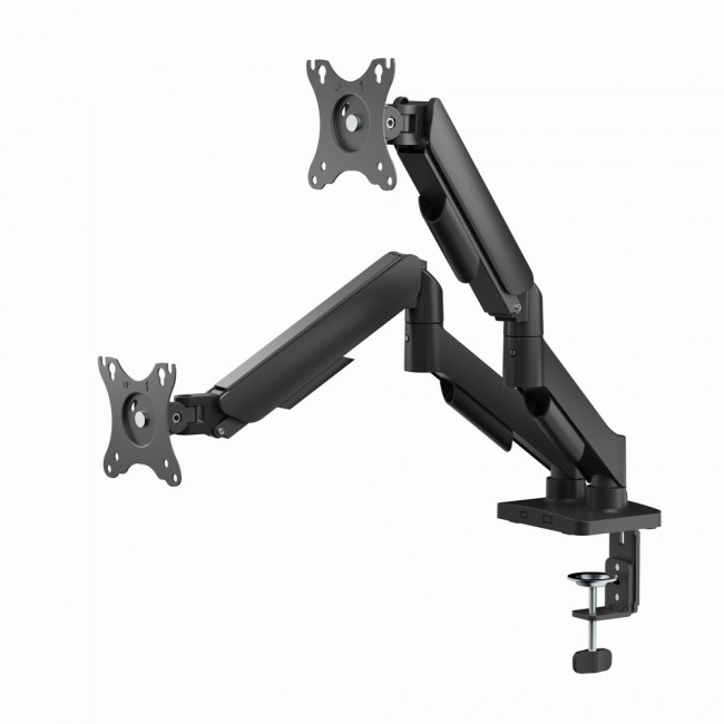 Gembird MA-DA2U-01 Adjustable desk 2-display mounting arm with USB ports, 17 -32 , black