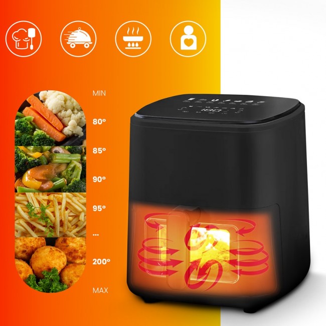Extralink Home SJ-500 5L Single 1500 W Hot air fryer Black