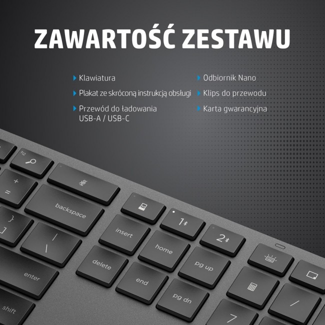 HP 975 Dual-Mode Wireless Keyboard HP 975 Dual-Mode Wireless Keyboard