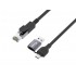 Equip 2 in 1 USB-C + A to RJ45 Gigabit Ethernet Cable, 5.0m