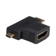 Akyga AK-AD-23 cable gender changer HDMI miniHDMI / microHDMI Black