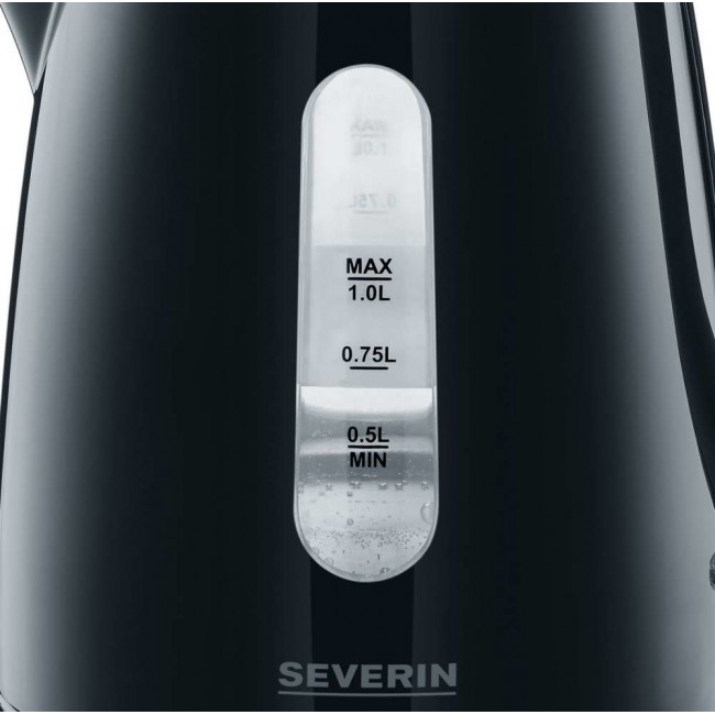 Severin WK 3410 electric kettle 1 L 2200 W Black