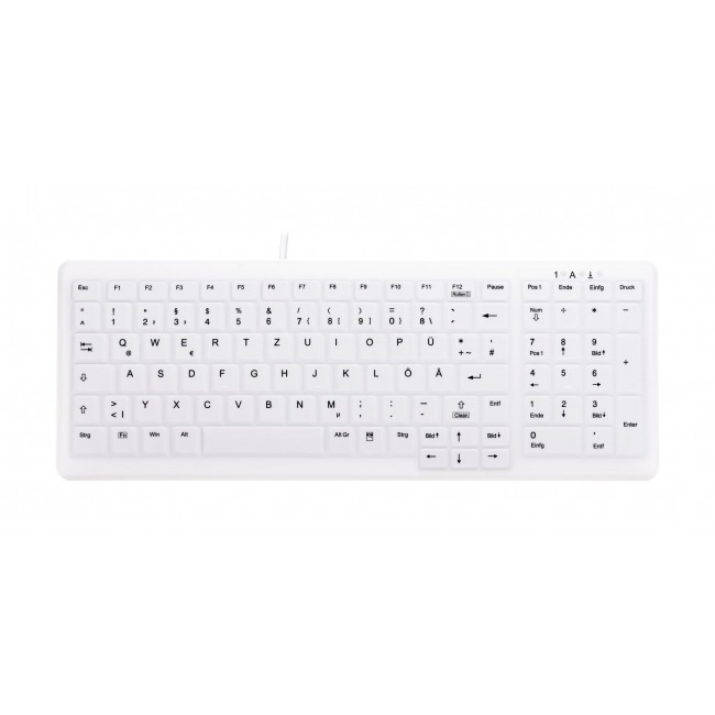Contour Design Active Key Contour ClassicClean Medical Keyboard Removable Cover Compact Wired White DE C7000