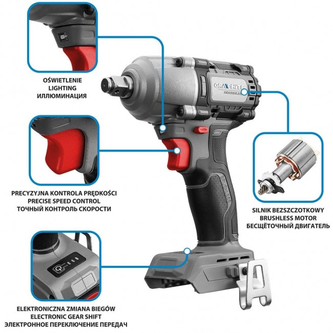 450Nm Energy+ brushless impact wrench 450Nm Energy+ brushless impact wrench