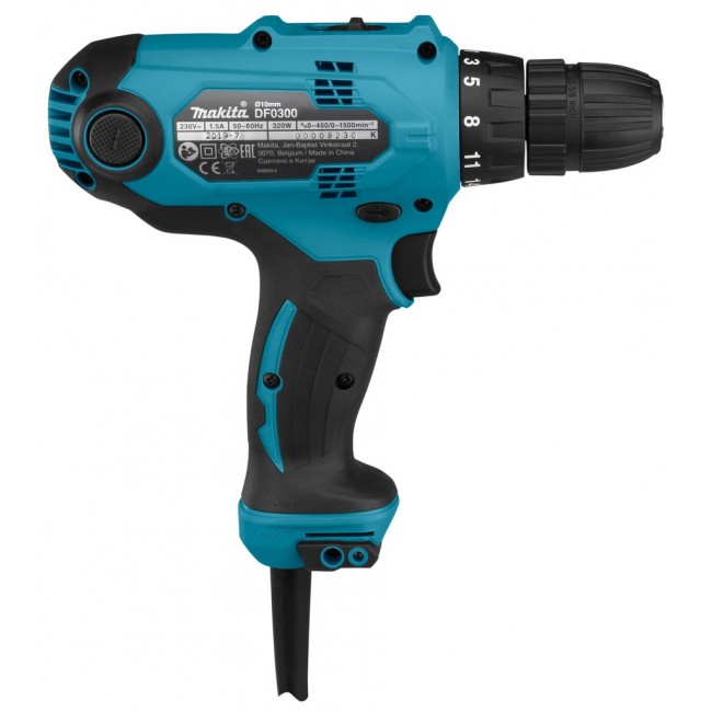 Makita DF0300 drill 1500 RPM Keyless 1.2 kg Black, Blue Makita DF0300 drill 1500 RPM Keyless 1.2 kg Black, Blue