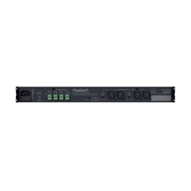 AUDAC EPA254 audio amplifier 4.0 channels Black