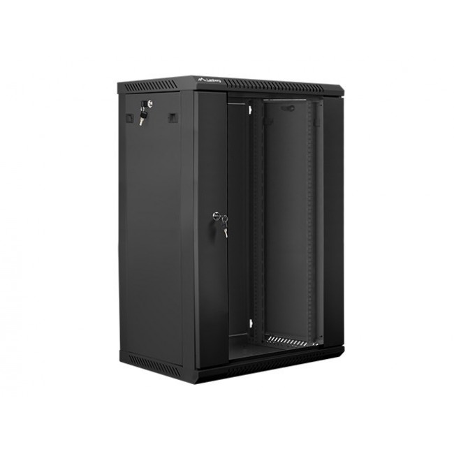 Lanberg WF01-6418-10B rack cabinet 18U Wall mounted rack Black
