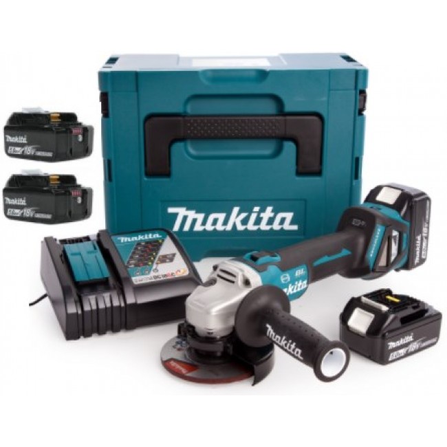 Angle grinder 18V 3x5.0Ah battery DGA513RT3J MAKITA