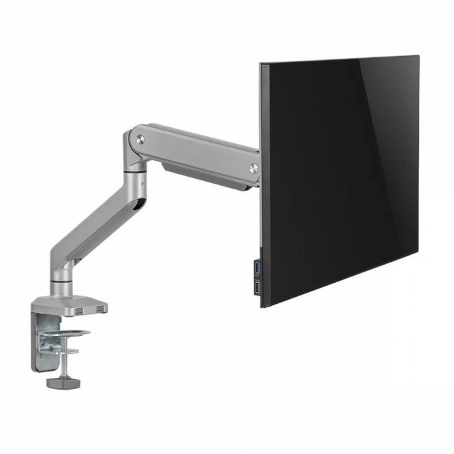 Ergo Office Aluminium Monitor Mount with Gas Spring, Double Arm, VESA 75x75/100x100, 17 Ergo Office Aluminium Monitor Mount with Gas Spring, Double Arm, VESA 75x75/100x100, 17