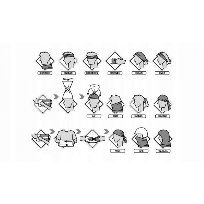 Buff Lightweight Merino Wool Multifunctional scarf Blue