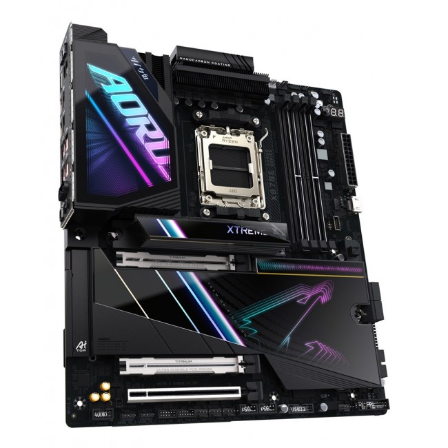GIGABYTE X870E AORUS XTREME AI TOP Motherboard - Supports AMD Ryzen 9000 Series CPUs, 18+2+2 phases VRM, up to 8800MHz DDR5 (OC), 1xPCIe 5.0 M.2 + 3xPCIe 4.0 M.2, WI-FI 7, 10GbE LAN, USB 4 GIGABYTE X870E AORUS XTREME AI TOP Motherboard - Supports AMD Ryzen 9000 Series CPUs, 18+2+2 phases VRM, up to 8800MHz DDR5 (OC), 1xPCIe 5.0 M.2 + 3xPCIe 4.0 M.2, WI-FI 7, 10GbE LAN, USB 4