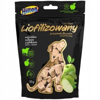 HILTON Freeze-dried treats with with beef liver and apple - dog treat - 50g