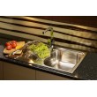 1.5-bowl steel sink