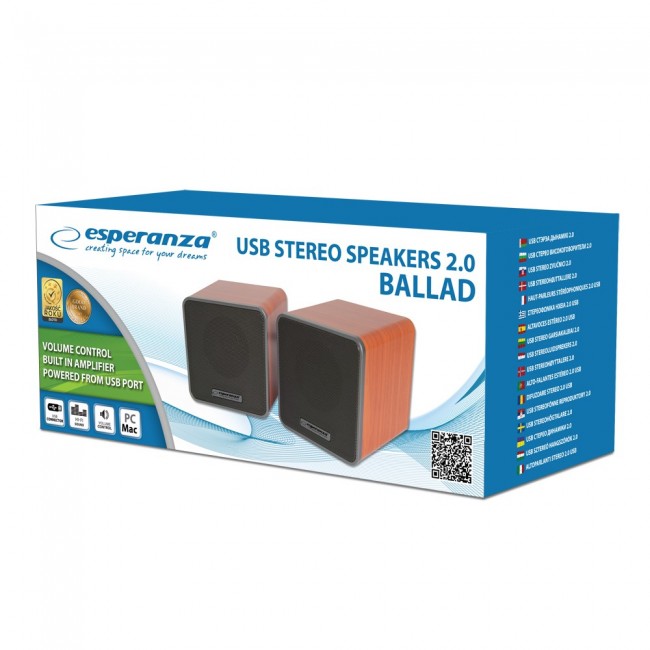 Esperanza EP152 Speaker set 2.0 USB 5 W Esperanza EP152 Speaker set 2.0 USB 5 W