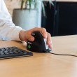 R-Go Tools Ergonomic mouse R-Go HE Break with break software, large (hand size 185 mm), left-handed, Wired, black