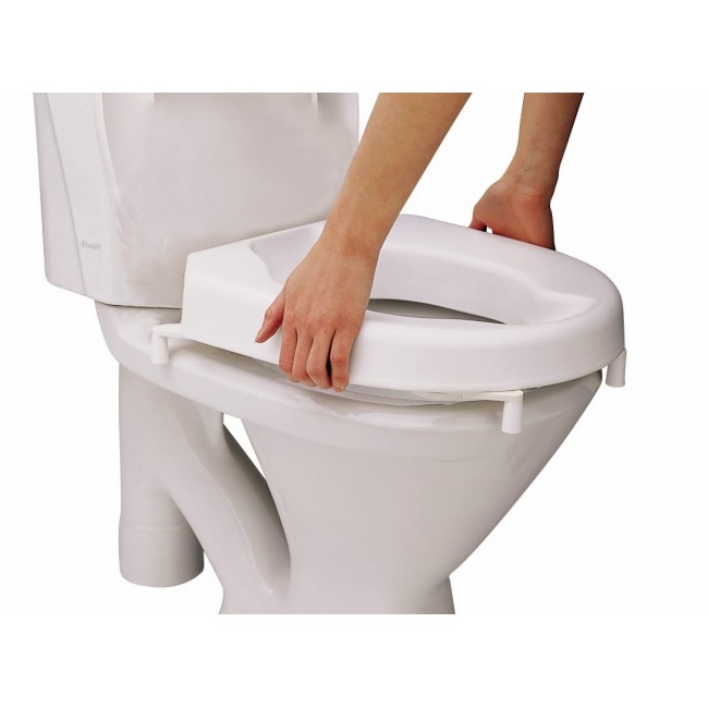 Toilet seat elevation cap with flap Etac HI-Loo 10 cm